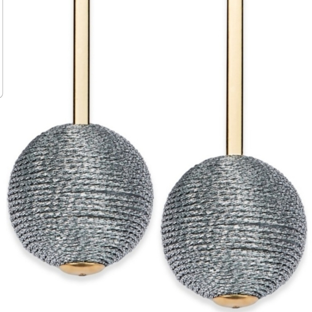 I.N.C Gold Tone Wrapped Ball Drop Earrings